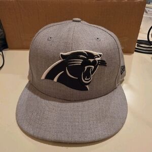 Carolina Panther New Era Fitted Hat Size 7 3/8